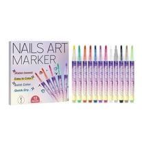 12 Colors 3D Nail Polish Pens for Painting, Nail Art Pens Set, 2026 Upgrade Nail Art Markers for Gel Nails, DIY Quick Dry Graffiti Dotting Point Liner Pens, Nails Art Drawing Tool