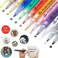 thumbnail image 1 of 12 Colors Acrylic Paint Markers – 0.7mm Fine Needle Tip Pens for Pupils, Water-Based Paint Markers for Outlining, Coloring, Drawing & Marking, Campus Art Projects, Creative Gift Set, 1 of 9
