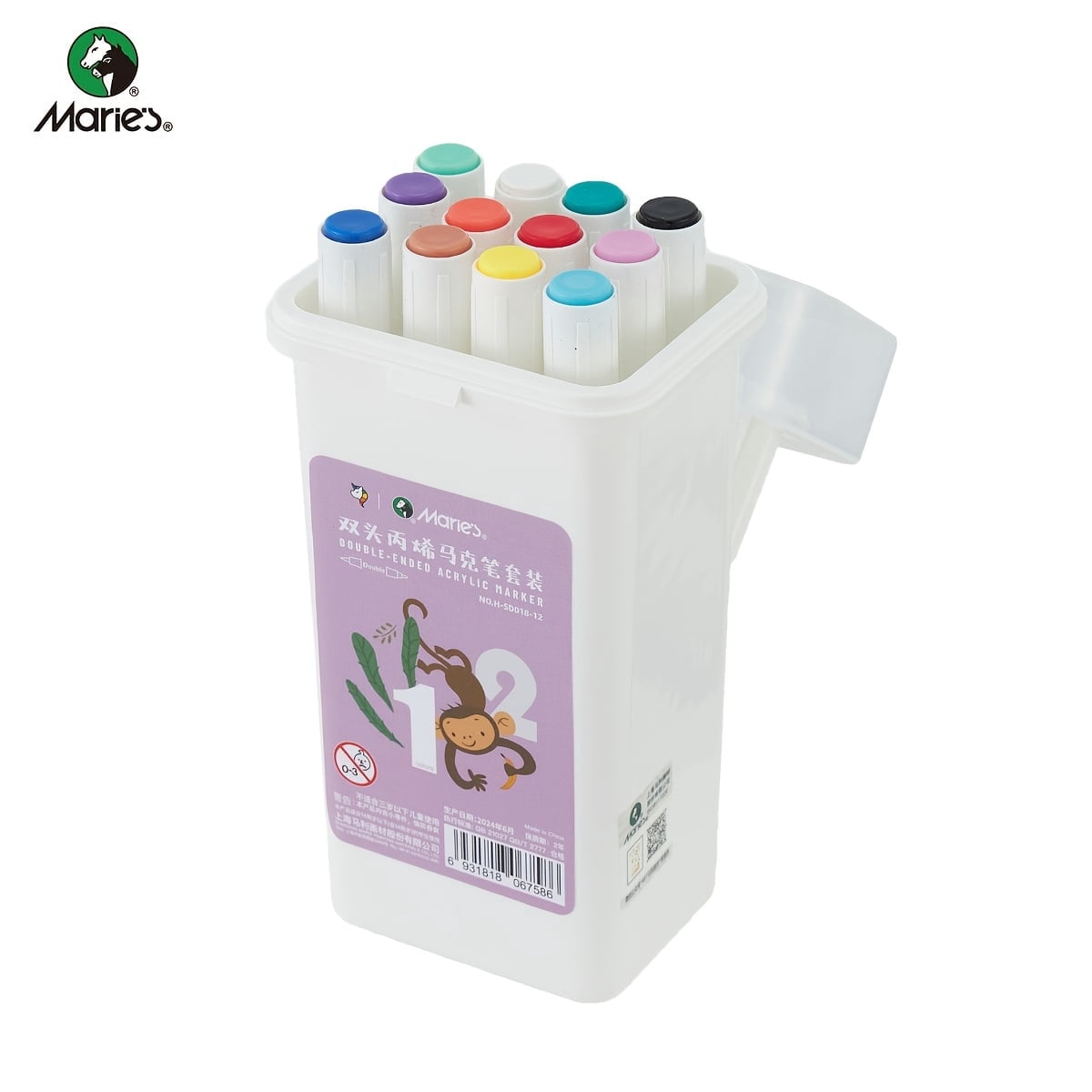 Double-Headed Acrylic Marker Pens Set, Water-Based Paint Markers for Rock, Ceramic, Wood, Canvas, Scrapbooking, Art Supplies for Artists, Adults