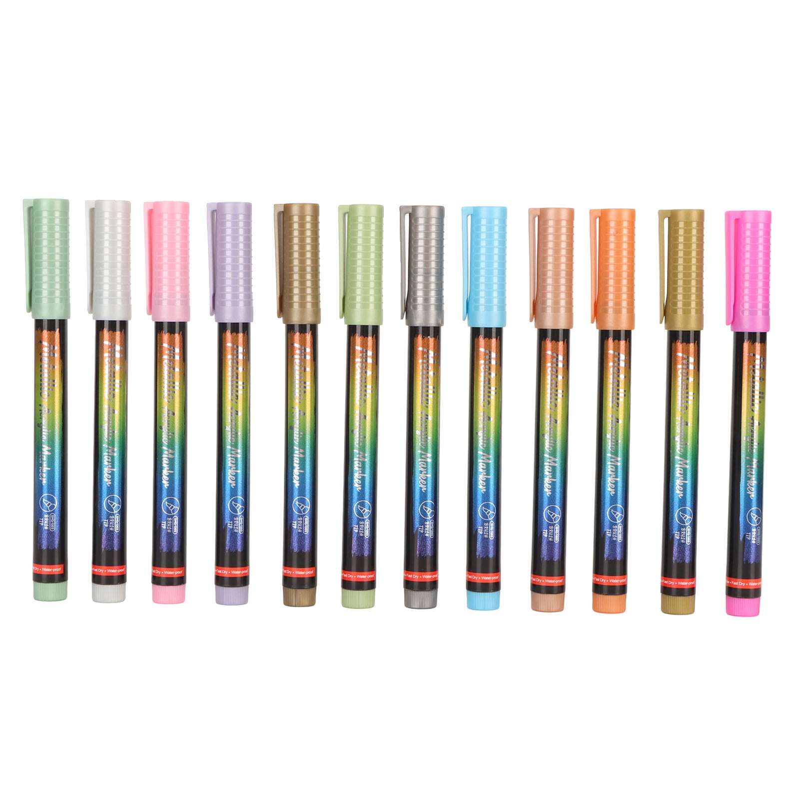 12 Colors Acrylic Paint Pens 0.7mm Fine Tip Acrylic Markers DIY Drawing