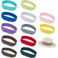 thumbnail image 1 of 12 Colors Bowknot Tie Stretchable Hat Band 22.4 Inch Bowknot Polyester Elastic Hat Bands 1.5 Inch Wide Stretchable Hat Band Hat Bands for Women Men Cowboy Straw Hat Band Accessories diy, 1 of 6