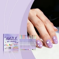 12 Colors Gel Pens, 3d Quick-Dry Nail Polish Pens, Nail Art Markers Polish Pen, Nail Art Painted Pen Kit for Nails Art Design Manicure Nail Diy Decoration for Intricate Designs