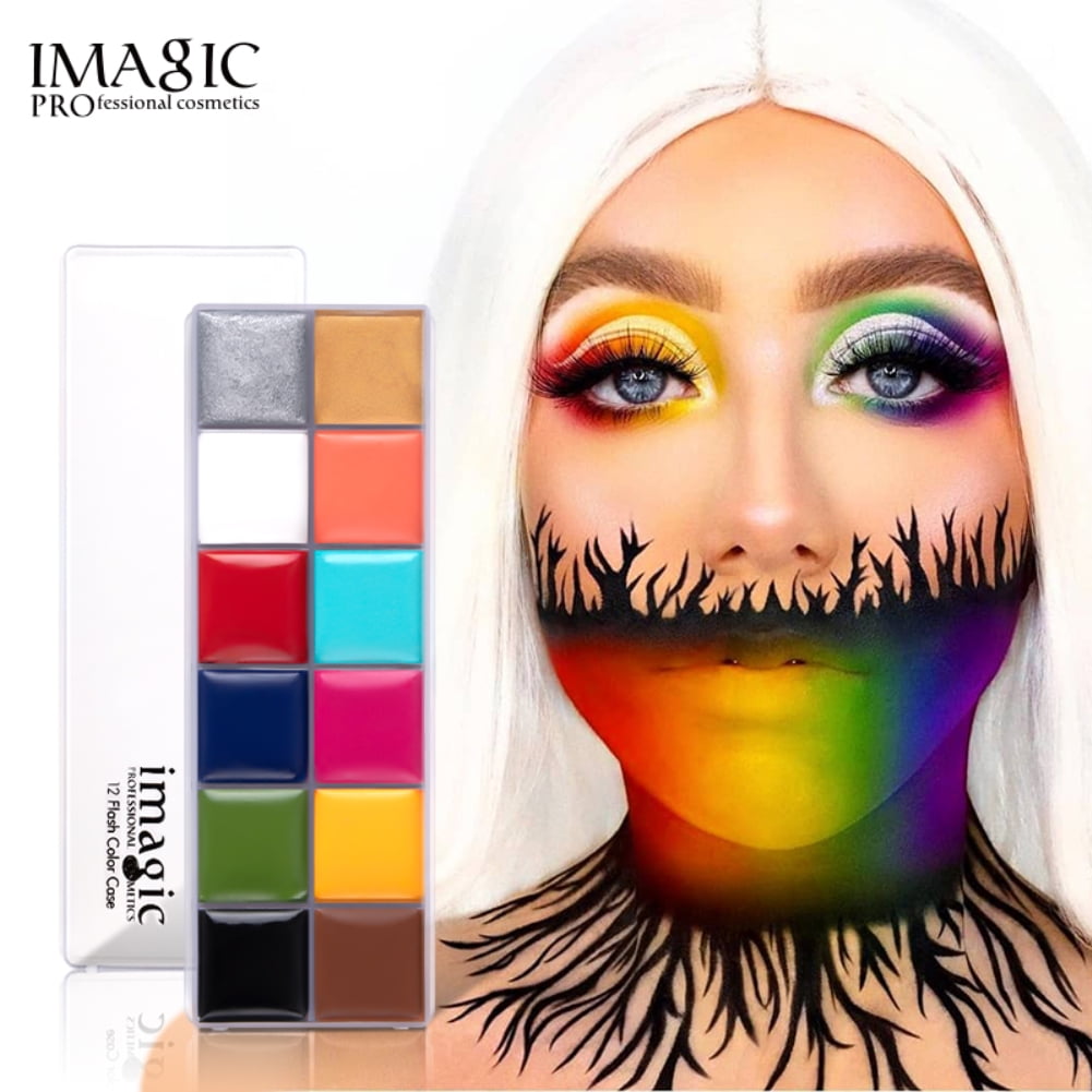 12 Colors Halloween Christmas Face Makeup Body Paint Pigment Saturated High DIY Face Paint