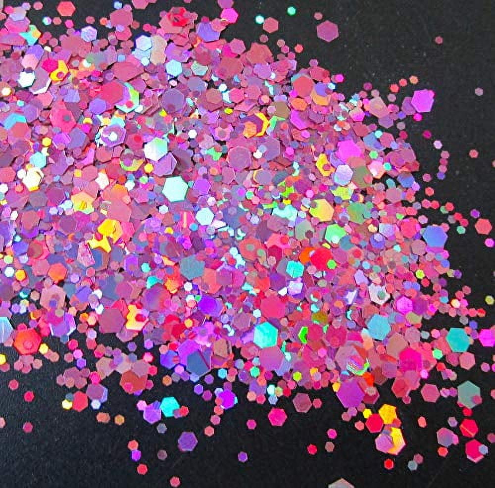 HTVRONT Holographic Chunky Glitter, 100g Iridescent Glitter Mixed Chunky Glitter  for Resin, Tumbler, Nail, Jewelry, Festival, Party, Decoration, Chunky  Craft Glitter Flakes