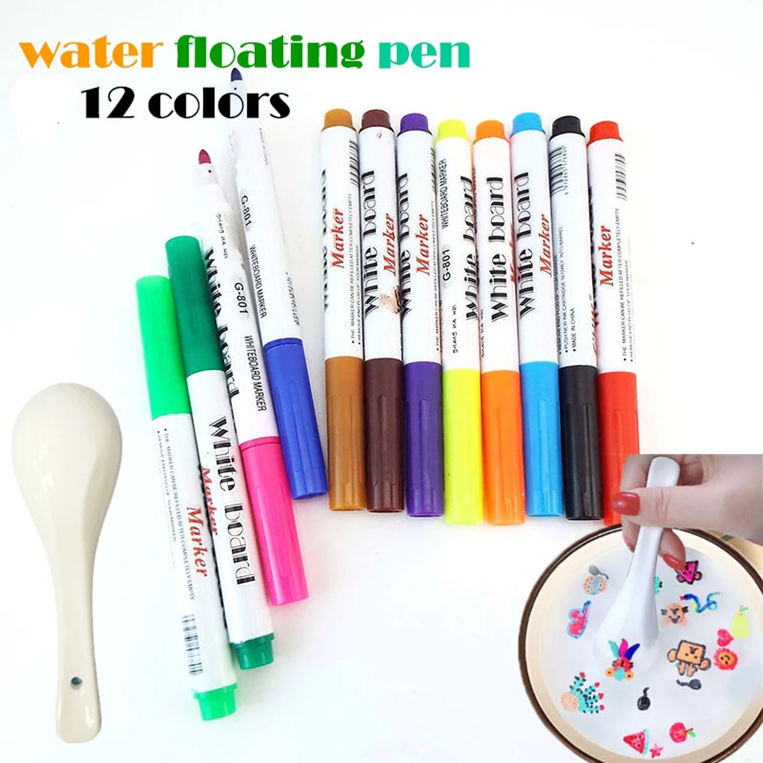 12 Colors Magic Water Painting Markers Floating Water Doodle Markers