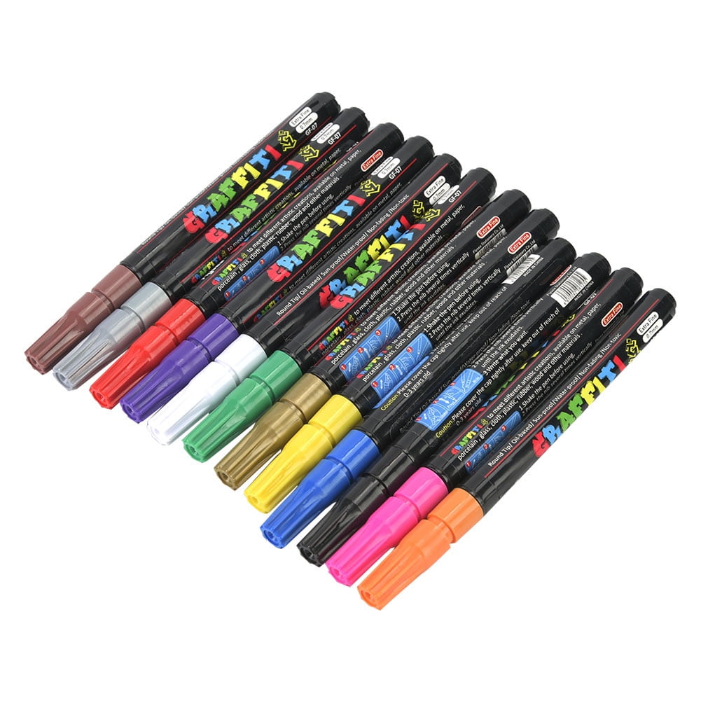 24 Colors Glitter Metallic Marker Pens 3mm Markers Paint Pens for Black  Paper Card Making Rock Art Scrapbooking Metal Painting - AliExpress