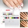 thumbnail image 1 of 12 Colors Nail Art Markers for Gel Nails,Point Liner Pen Drawing Painting for Art Design DIY,Quick Dry Long Lasting Nail Polish Pen,Easy To Use Manicure Pens For Salon & Home DIY,White,0.5x5.2", 1 of 8