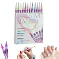 thumbnail image 1 of 12 Colors Nail Art Pens Set, 2026 New Nail Art Markers for Gel Nails, DIY Nail Art Pens for Painting Nails, Waterproof and Quick-drying Nail for DIY Nails Art Design Manicure Tools (12 Colors B), 1 of 6