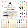 thumbnail image 1 of 12 Colors Nail Art Pens Set, 3D Acrylic Paint Nail Polish Pens for Drawing &Dotting, Quick-Dry Nail Art Markers with Fine Tip, Manicure Design Tools for DIY Nail Art at Home & Salon, 1 of 7