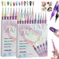 thumbnail image 1 of 12 Colors Nail Art Pens Set - Quick Dry & Non-Toxic Nail Art Markers for Kids, Girls & Adults, Nail Polish Pens for Painting Nails - Fine Tip Nailart Markers for DIY Manicures, Gifts (24 Colors B), 1 of 6