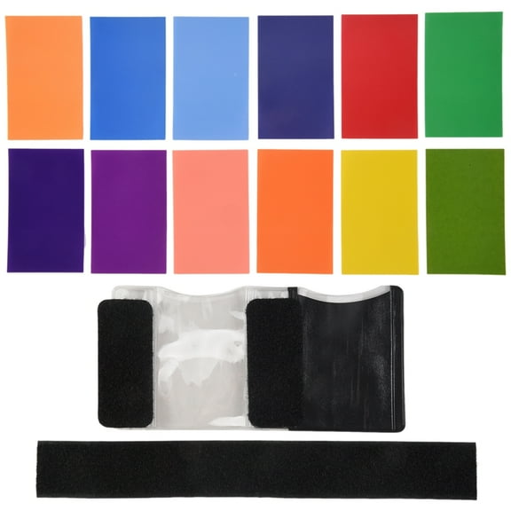 12 Colors/Set Flash Speedlite Color Filters Cards for / Camera Photographic Gels Filter Flash Speedlight,12 x DSLR Flash Color Filters Cards