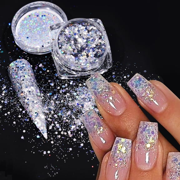 12 Colors Sparkling Nail Powder Set with Unique Laser Effects for Stunning Nail Art
