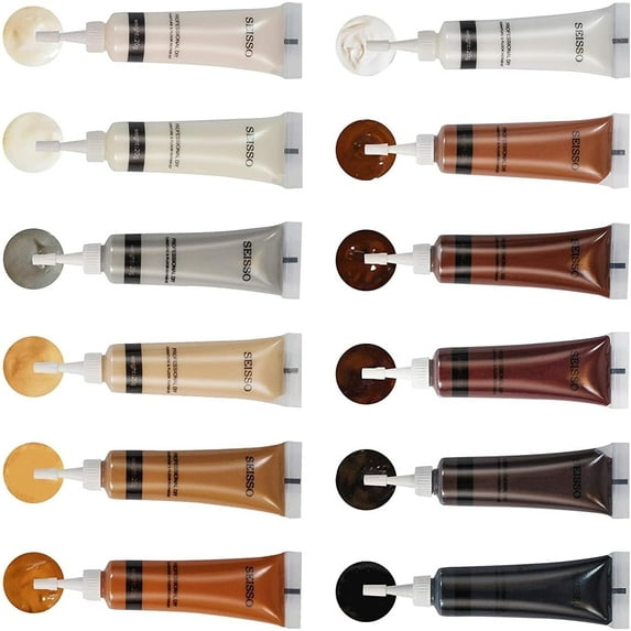 12 Colors Wood Repair Kit Wood Touch up Paint Furniture Scratch Restorer Filler for Any Wood Furniture Wood Stain Scratches Cover Floor ,Table, Cabinet, Door, Veneer, Walnut