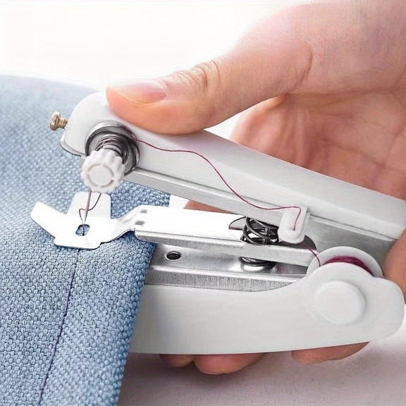 12 Colors of Random Sewing Threads / 1 Set of Portable Mini Sewing Machine, Easy to Sew by Hand, Home Portable Tailor, White - 1pc, Small Sewing Kit