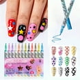 thumbnail image 1 of 12 Colours Nail Art Pen Set, Nail Art Pen DIY Line Nail Art Graffiti, Nail Polish Pen, Nail Polish Pens for Nails, Quick-Drying Acrylic Colour Pen, for Art Drawing Painting Tools PinkA, 1 of 8