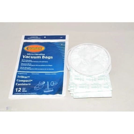 12 Compact/ Tristar Vacuum Cleaner Bags By Envirocare