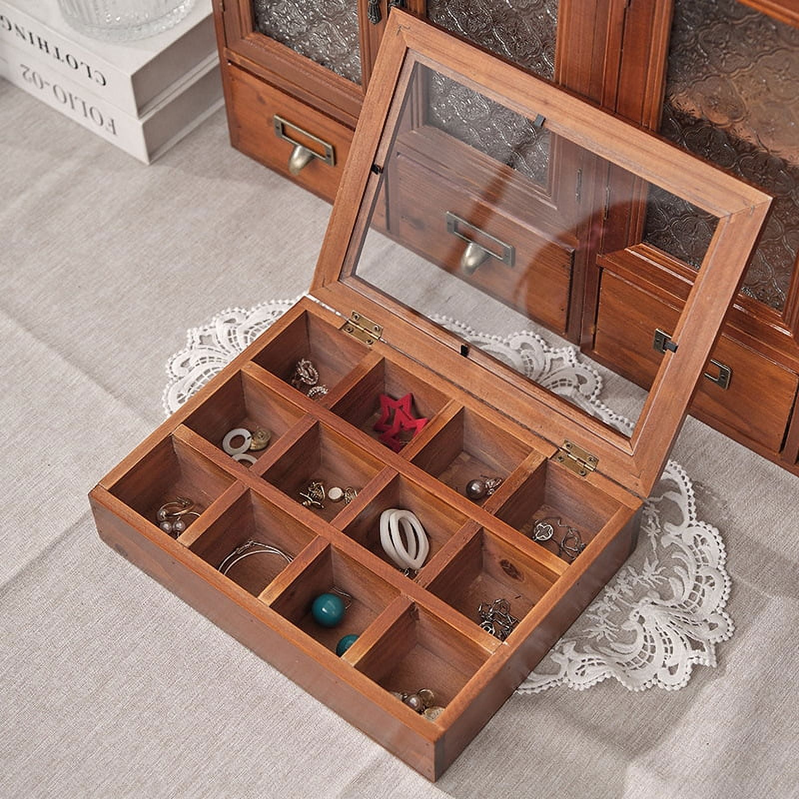 TrueBuy Wooden Jewelry Box - with 3 Expandable jewelry Box/Vanity Box for  Women Locker Jewelry Storage Boxes for Women Earrings Organizer & Other  Uses Vanity Box Price in India - Buy TrueBuy