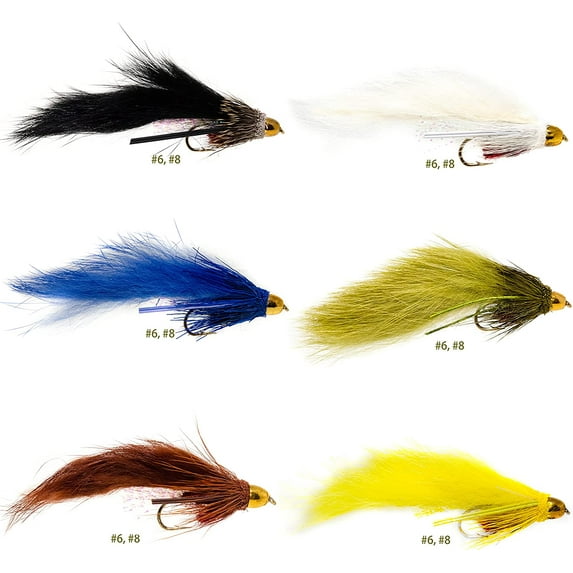 12 Conehead Bunny Muddler with Rubber Leg / Conehead Zuddler Streamer Fly Fishing Flies Assortment | Trout Flies, Bass Flies, Pike Flies
