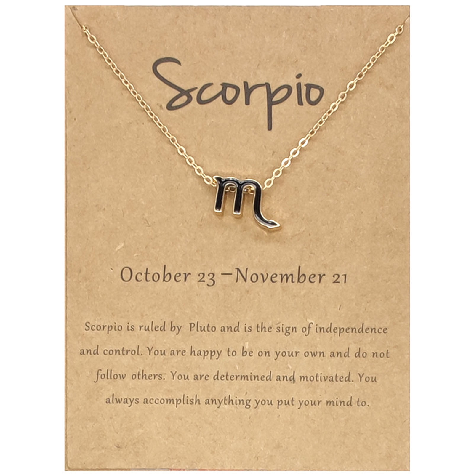 Color Changing Mood Pendant Necklace - 12 Zodiac Constellation Necklace, Temperature Sensitive, Adjustable Chain With Gift Card