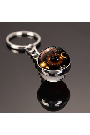 12 Constellations Car Key Ring, Starry Sky Luminous Keychain Glass Ball Key Chain Pendant Gifts Car Accessories