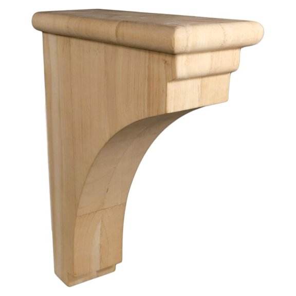 - 12" Corbel Rustic Solid Hardwood Bracket Set of 2 (C8)