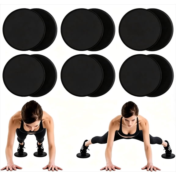 12 Core Sliders – Double‑Sided Exercise Discs for Abs, Gym & Floor Workouts