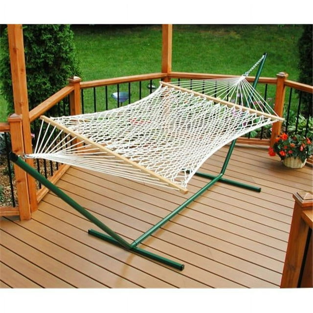 12' Cotton Rope Hammock and Stand Combination