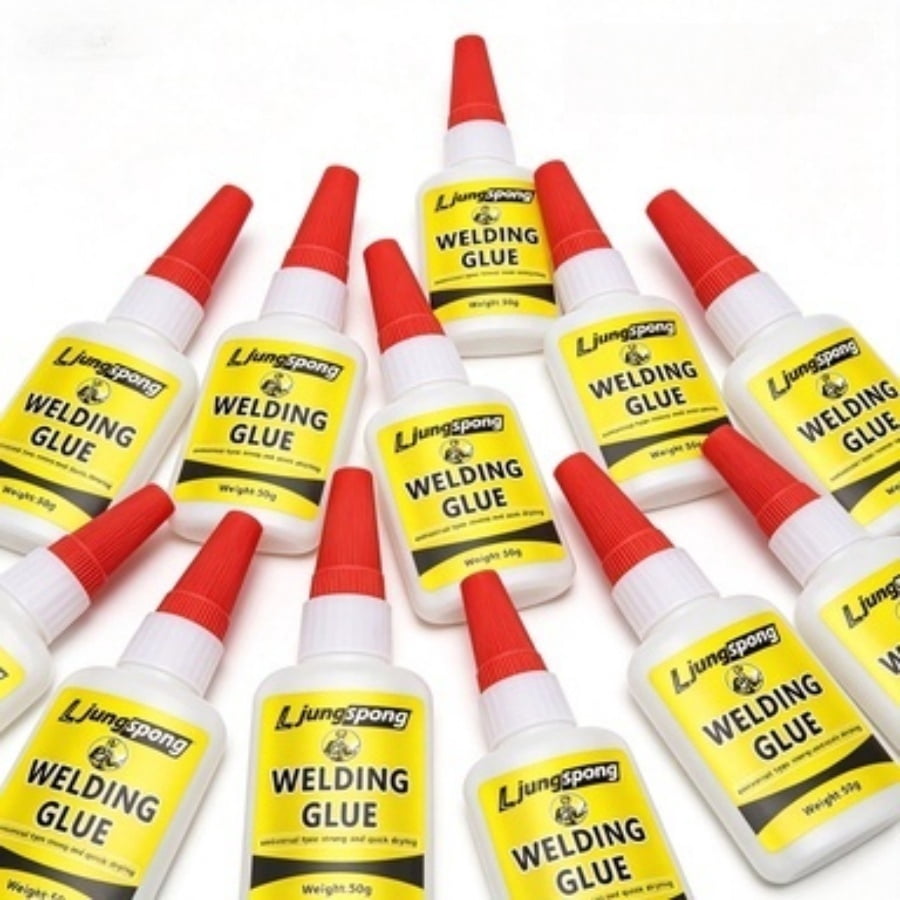 12 Count 50ml Welding High Strength Oily Glue, Super Adhesive Soldering Flux, Clear Multipurpose Repair Glue for Plastic, Wood, Ceramic and Metal Materials