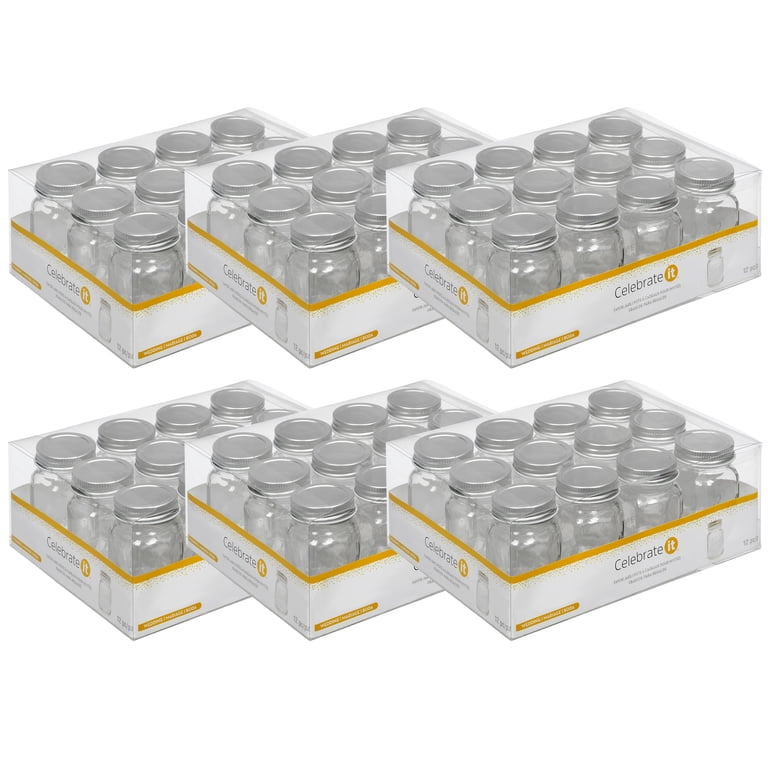 Celebrate It, Glass Mini Mason Jars, 72ct, with Lids for Parties