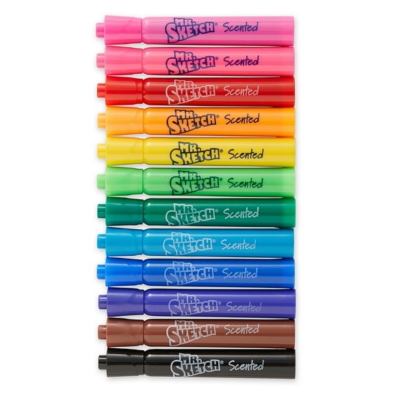 12 Count (96 Total) Mr. Sketch Scented Chisel Tip Marker Sets - Perfect for Drawing - Coloring - Arts & Crafts - Bulk 8 Pack