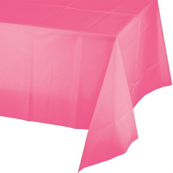 12/Case Bulk Candy Pink Plastic Table Covers