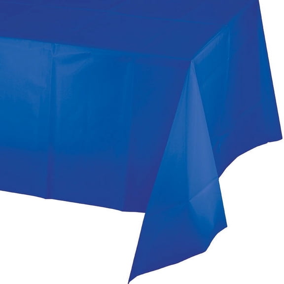 12/Case Bulk Cobalt Blue Plastic Table Covers