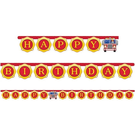 12 Count Bulk Pack Fire Truck Banners