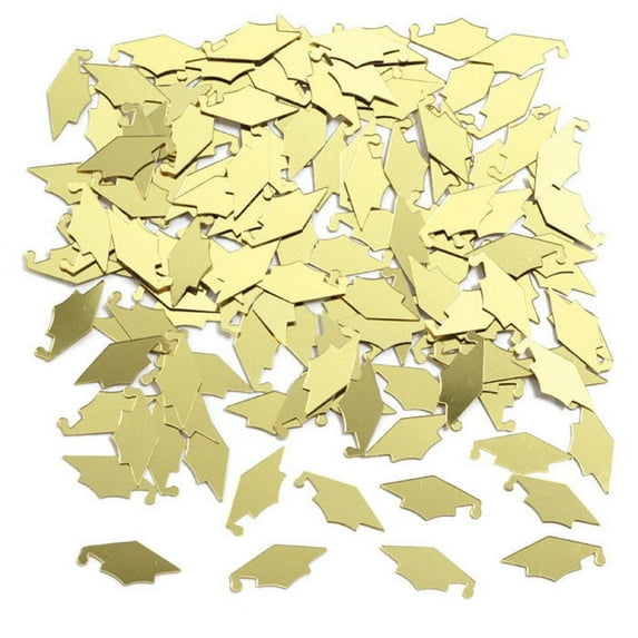 12 Count Bulk Pack Gold Mortarboard Graduation Confetti