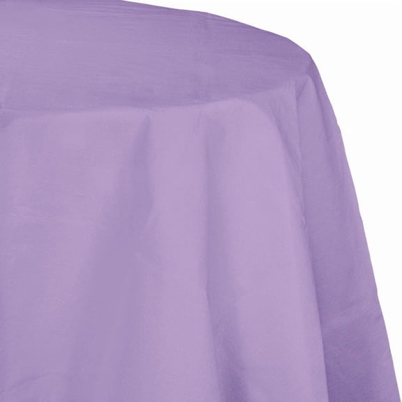 12/Case Bulk Luscious Lavender Round Paper Table Covers 82 inch