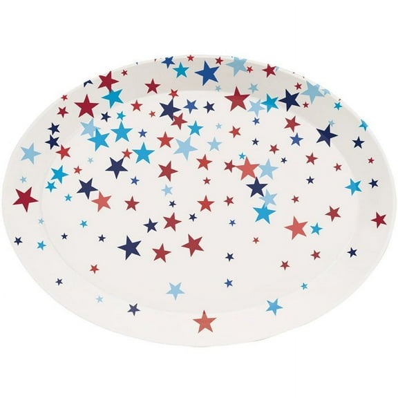 12 Count Bulk Pack Patriotic Fourth of July Plastic Trays