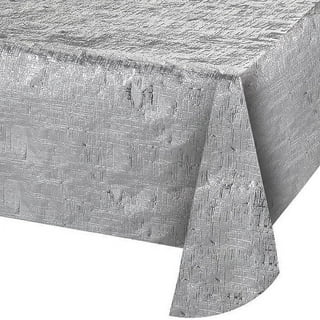 Silver Metallic Table Cover 135 X 270 Cm Silver Metallic Table Cover 135 X 270 Cm