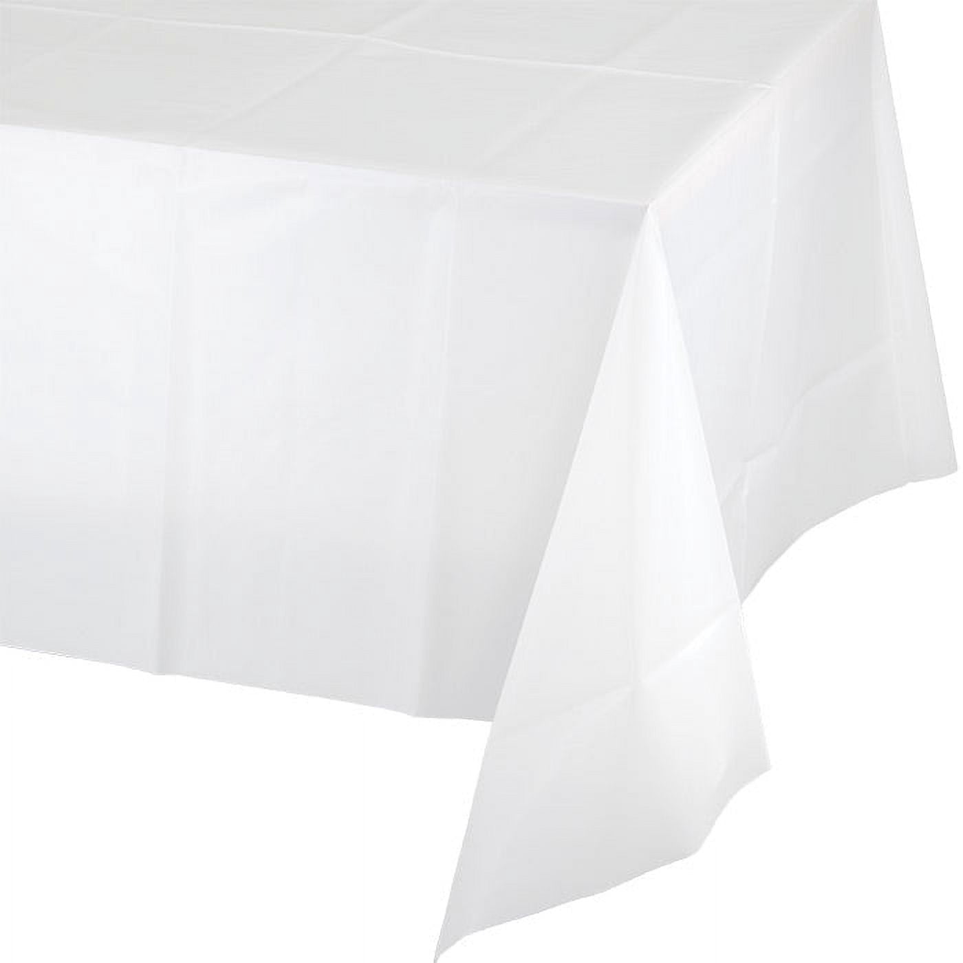 12 Count Bulk Pack White Value Friendly Plastic Table Cover - Walmart.com