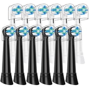 12 Count Electric Toothbrush Replacement Heads Compatible with Oral B iO 2/3/4/5/6/7/8/9/10, Medium Bristles for Gentle Gum Care, Toothbrush Refill Heads, Deep 