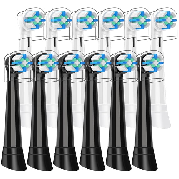 12 Count Electric Toothbrush Replacement Heads Compatible with Oral B iO 2/3/4/5/6/7/8/9/10, Medium Bristles for Gentle Gum Care, Toothbrush Refill Heads, Deep Cleaning Rotating Powerhead, Multicolor