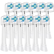 12 Count Electric Toothbrush Replacement Heads Compatible with Oral B iO 2/3/4/5/6/7/8/9/10, Medium Bristles for Gentle Gum Care, Toothbrush Refill Heads, Deep 
