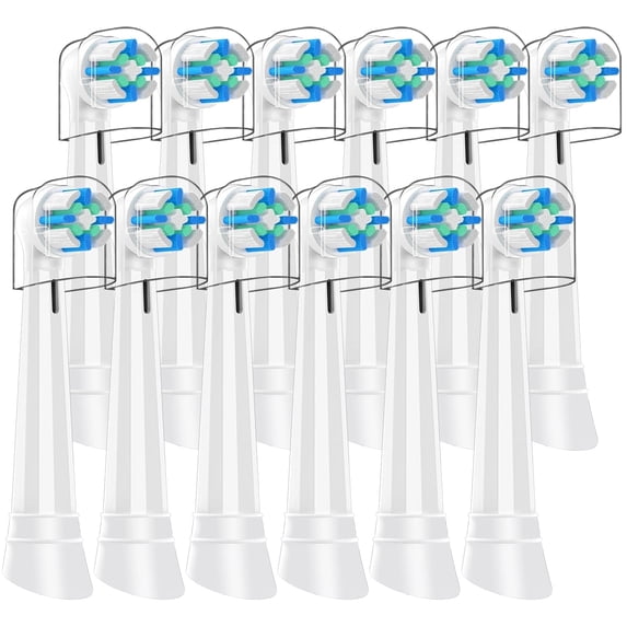 12 Count Electric Toothbrush Replacement Heads Compatible with Oral B iO 2/3/4/5/6/7/8/9/10, Medium Bristles for Gentle Gum Care, Toothbrush Refill Heads, Deep Cleaning Rotating Powerhead, White