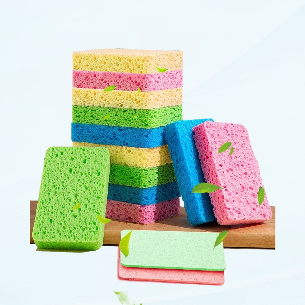 12-Count Kitchen Sponges - Non-Scratch Natural Dish Sponge Compressed ...
