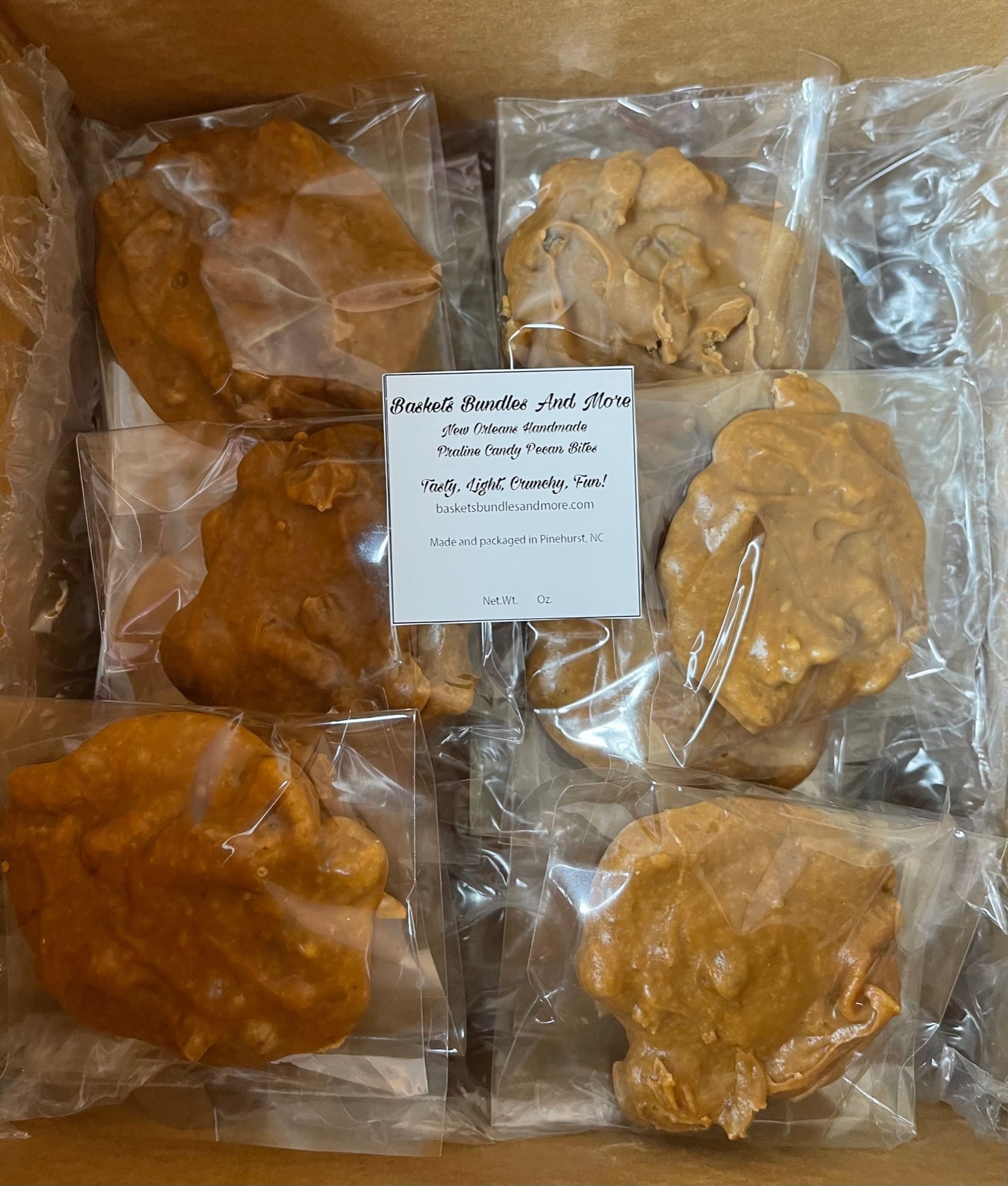 12 Count New Orleans Homemade Pecan Praline Candy Treats