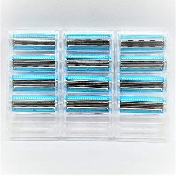 12 Count - Schick Hydro Silk 3 Razor Blades Refills for Women - Bulk