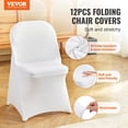 thumbnail image 1 of Stretchable White Chair Covers 12-PCS – Fits Most Chairs, Washable Spandex Slipcovers for Wedding, Party, Banquet & Dining Room, 1 of 7