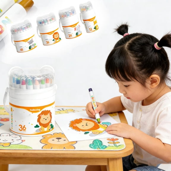 12-Count Twistable Crayons With 1 Paint Brush, Smooth & Vibrant Non-Toxic Drawing Sticks, Easy-Grip Washable Art Supplies For Coloring, Doodling, Painting For Family, School &