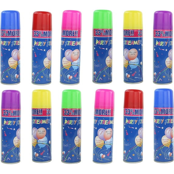 12 Count of Party String Cans