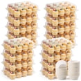 thumbnail image 1 of 12 Counts x 15 Sets Cupcake Containers with 200 Pack Cupcake Liners, Disposable Cupcakes Containers with Detachable Tall Lid, Plastic Cupcake Boxes Holders for Baking, Parties, Wedding,Gifting, 1 of 9