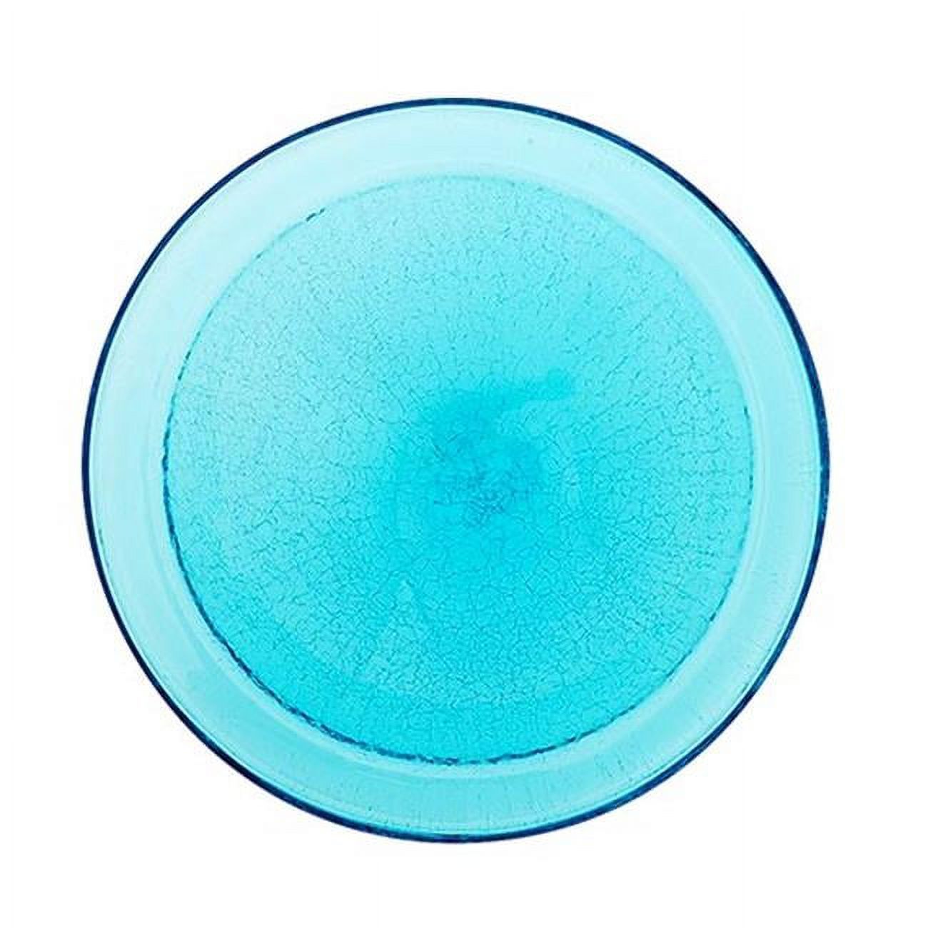 12'' Crackle Glass Bowl Teal